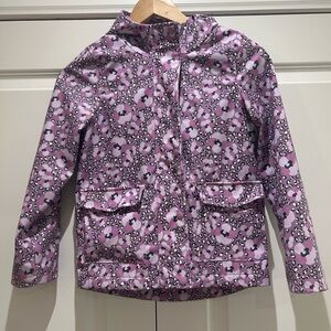 GIRLS RAINCOAT WITH HOOD FLORAL PATTERN